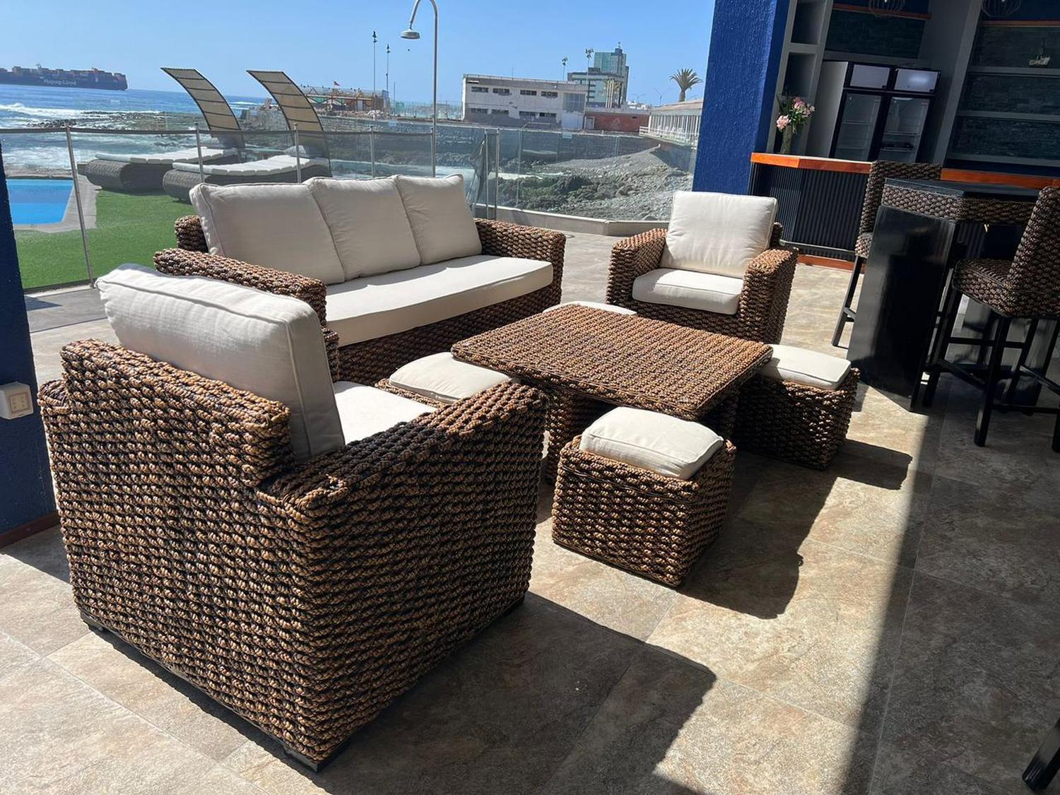 JUEGO DE TERRAZA KUTA RATTAN NATURAL JACYNTO 3 CUERPOS - 6