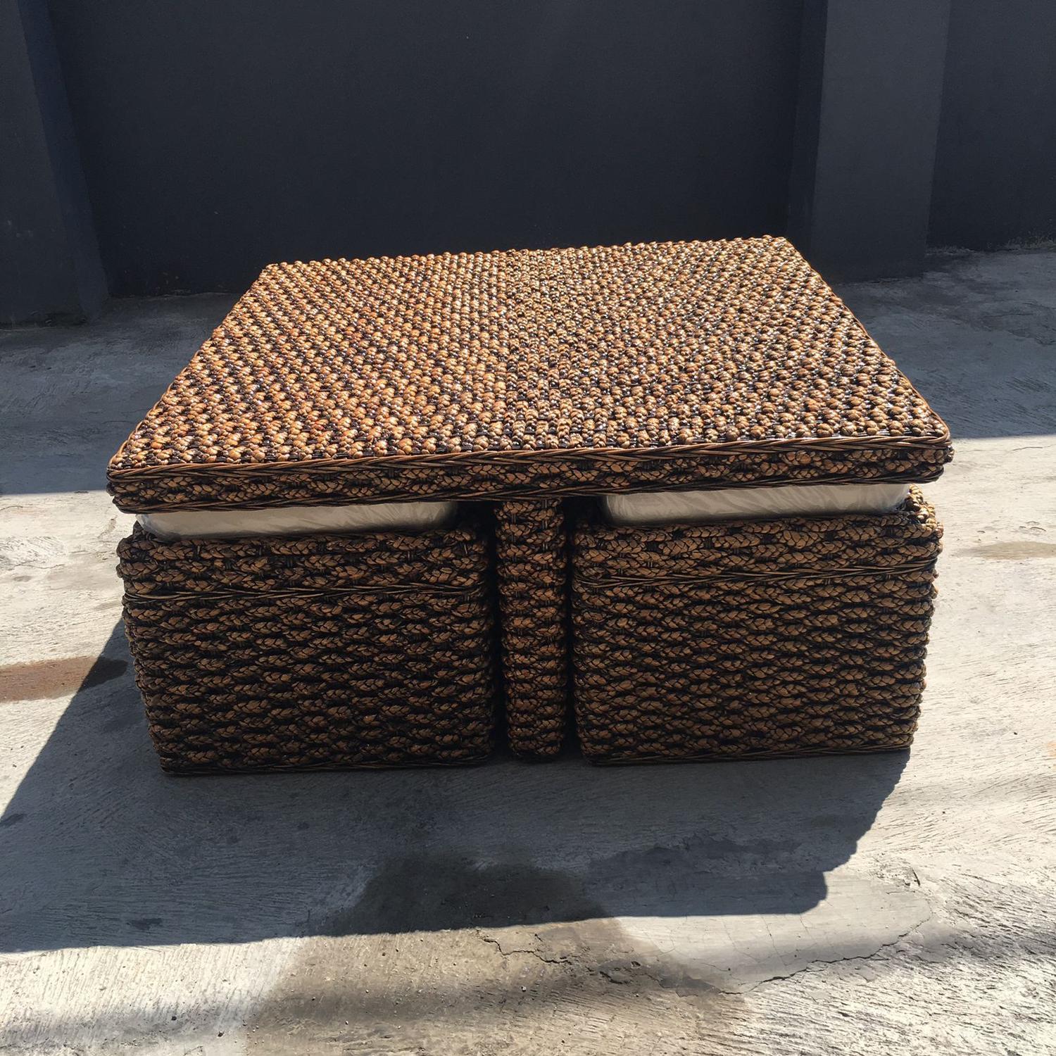 JUEGO DE TERRAZA KUTA RATTAN NATURAL JACYNTO 3 CUERPOS - 7