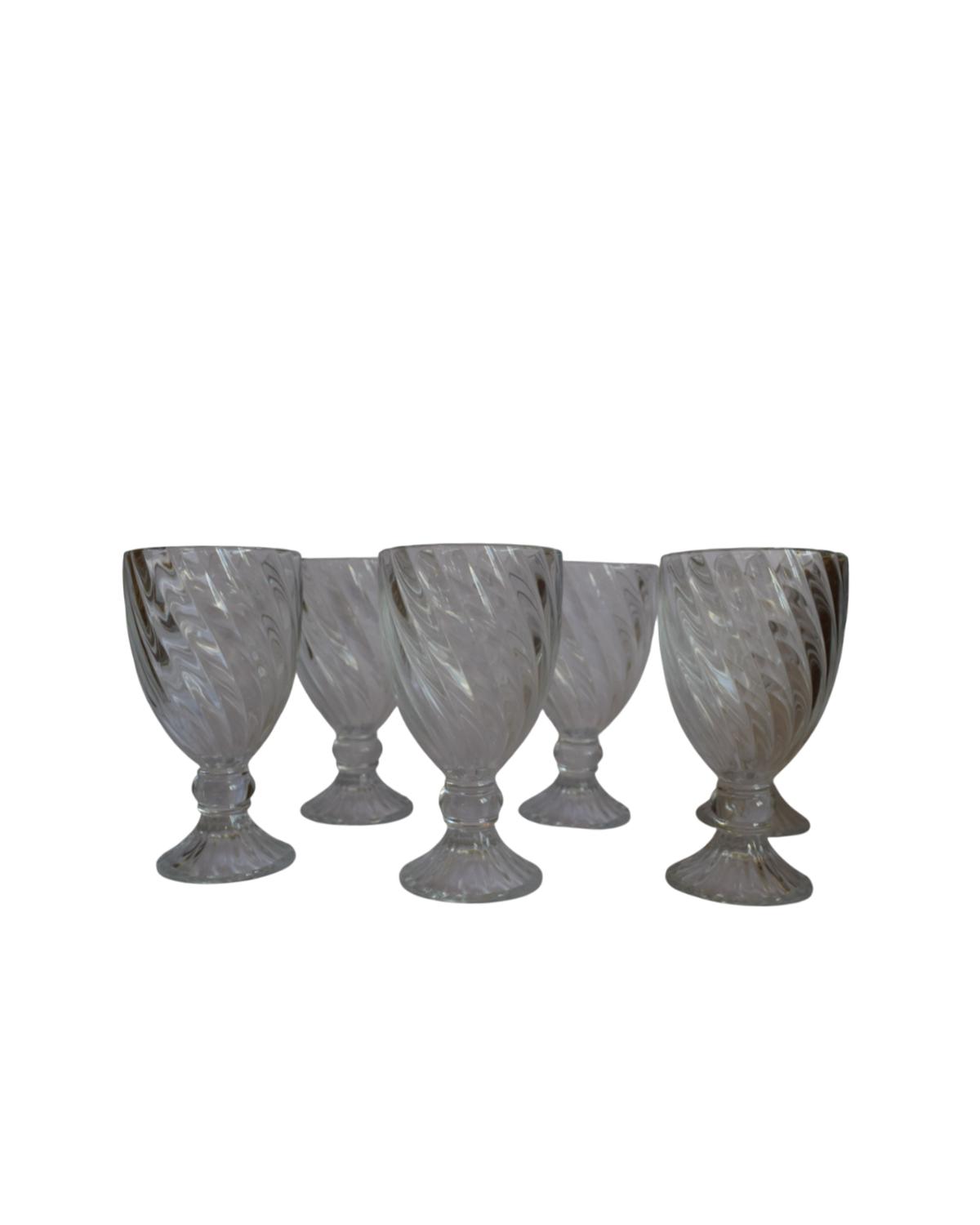 6 COPAS VINERAS TRANSPARENTE CURVAS - 1