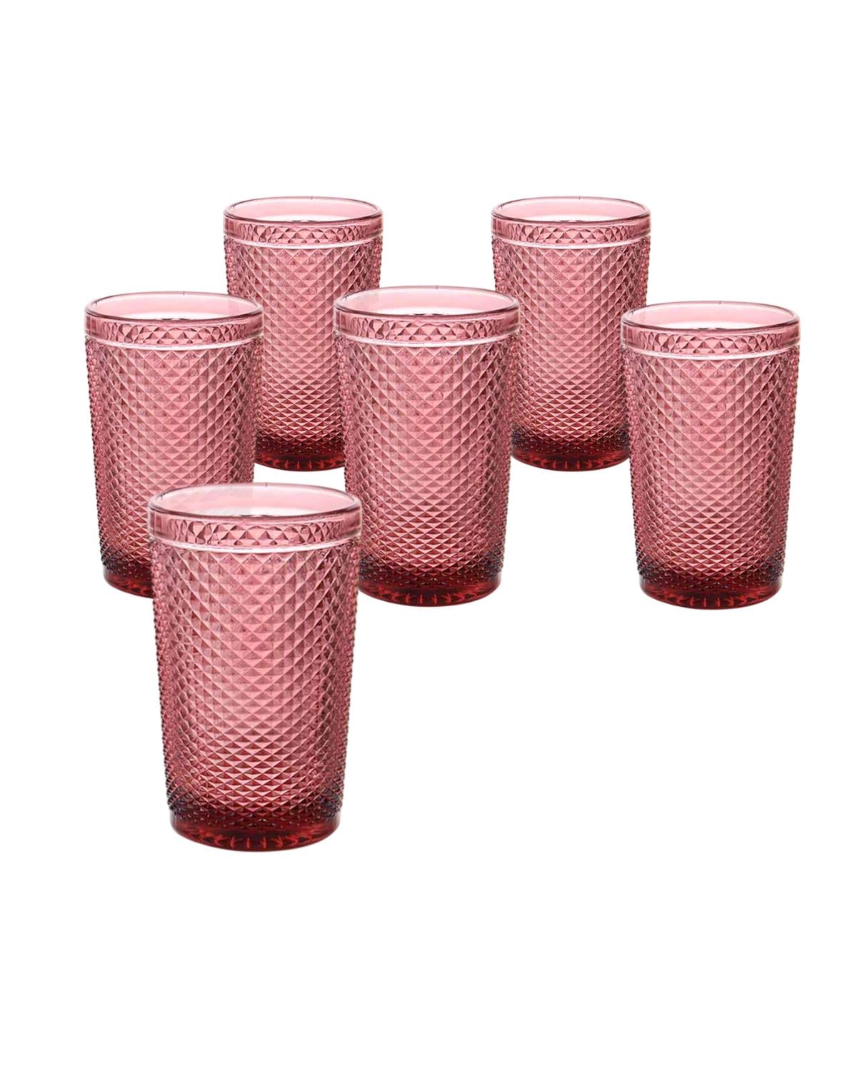 6 VASOS CATEDRA ROSADO - 1