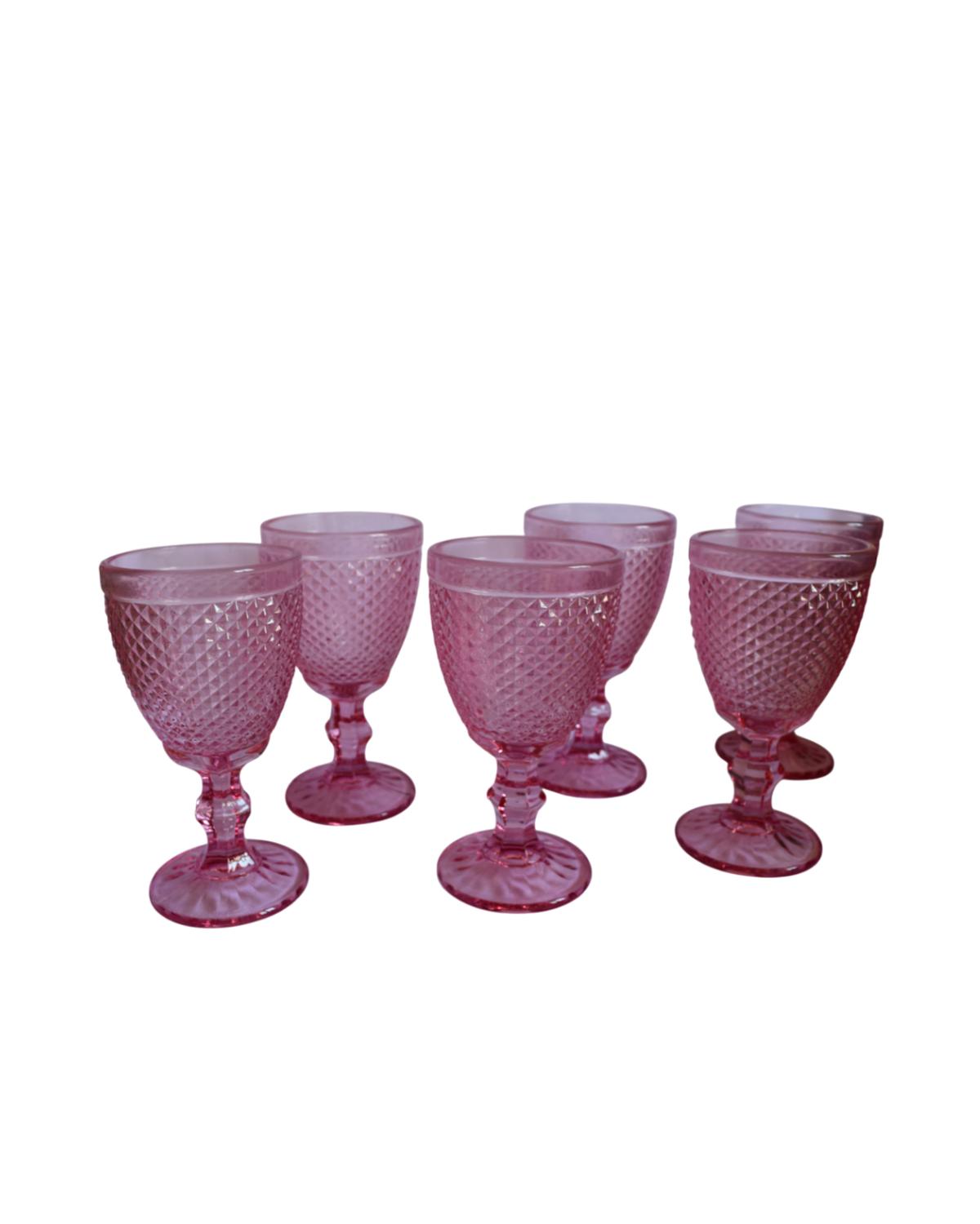 6 COPAS VINERAS ROSADAS CATEDRAL - 1