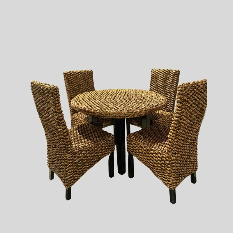 COMEDOR RODONDO RATTAN NATURAL 4 PERSONAS - 1