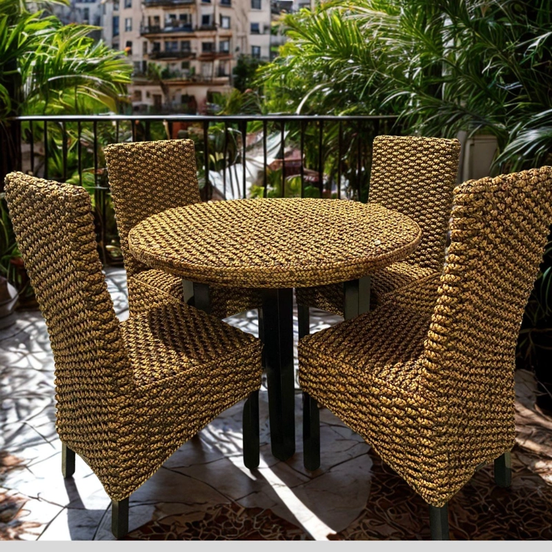 COMEDOR RODONDO RATTAN NATURAL 4 PERSONAS - 2