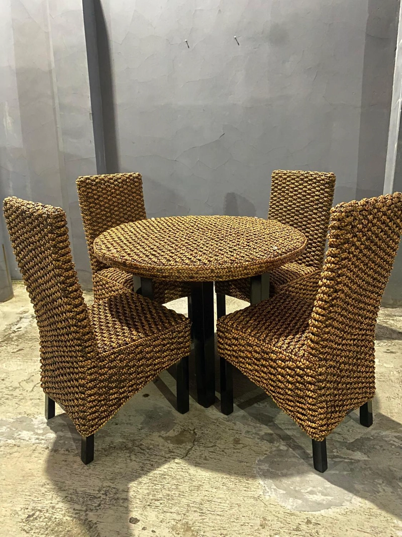 COMEDOR RODONDO RATTAN NATURAL 4 PERSONAS - 5