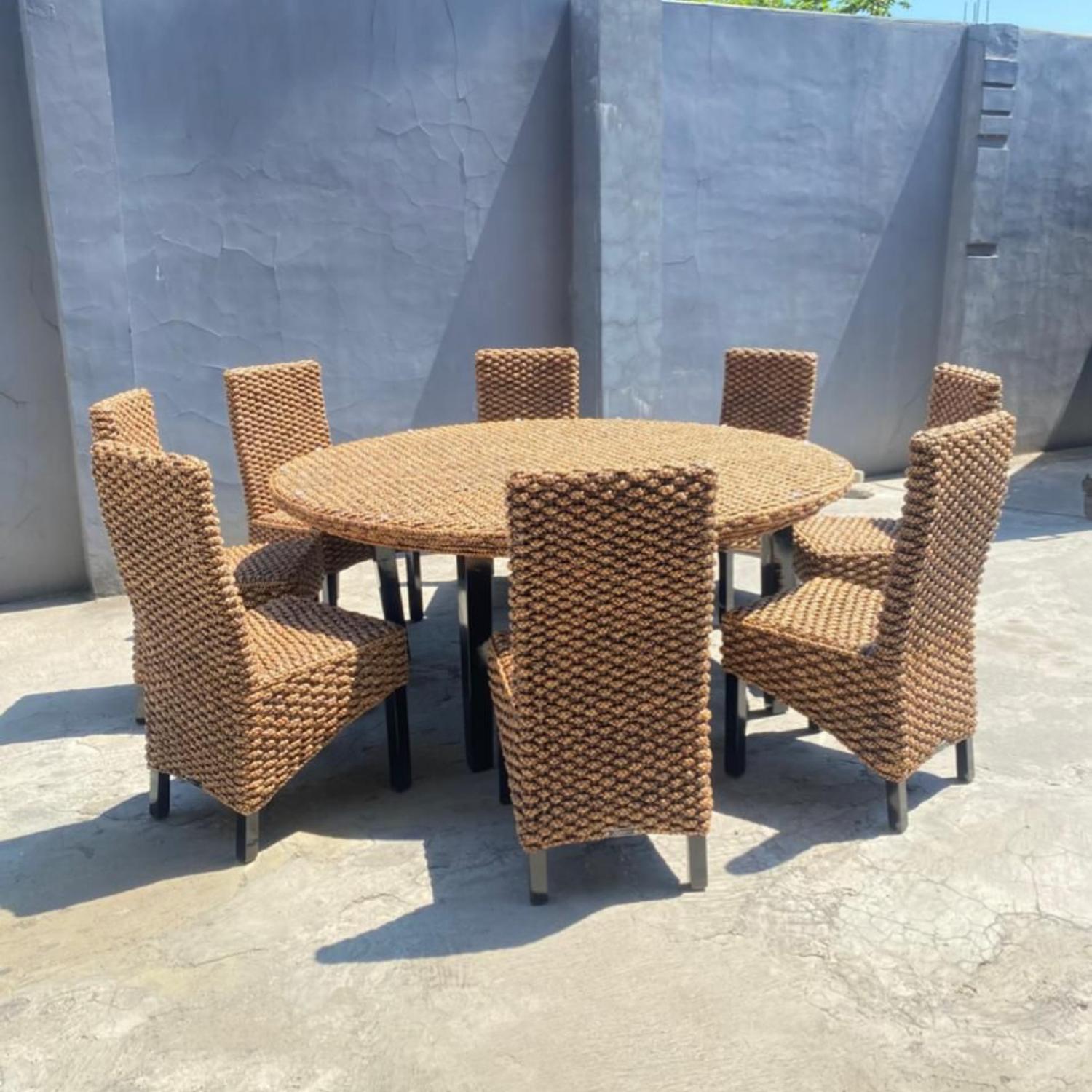 COMEDOR REDONDO 8 PERSONAS RATTAN NATURAL - 2