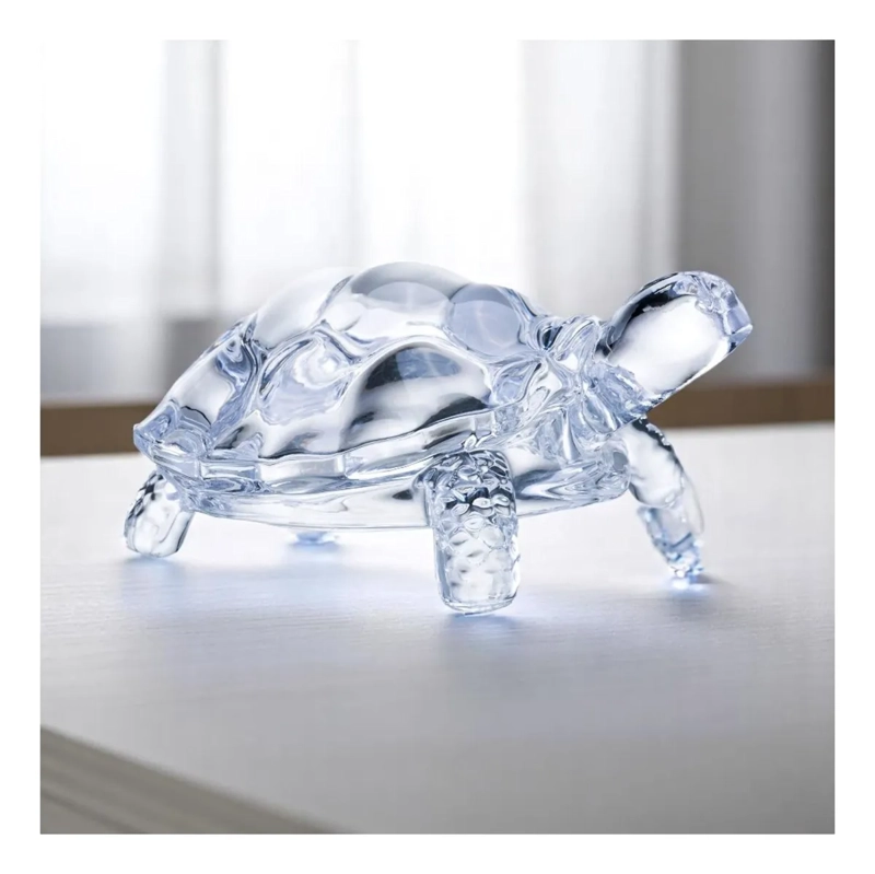 SET 2 TORTUGAS DE VIDRIO DECORATIVAS GRANDE Y PEQUEÑA - 7