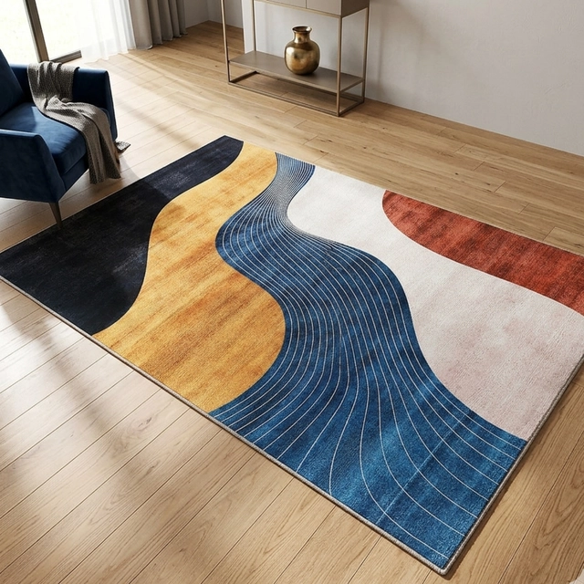 ALFOMBRA DE PISO 200X300 CM TEXTURA SUAVE PIEL DE DURAZNO BASE ANTIDESLIZANTE - 1