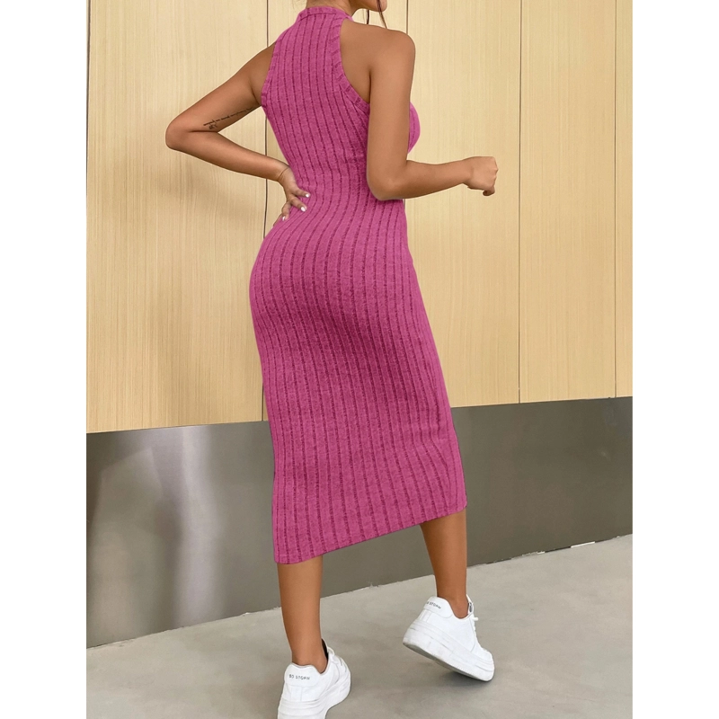 VESTIDO MUJER AJUSTADO CANALE  CUELLO HALTER V O ALTO - 5