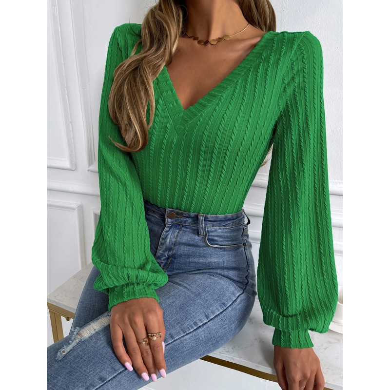 SWEATER MUJER MANGA OBISPO CUELLO V CANALE  CROP - 2