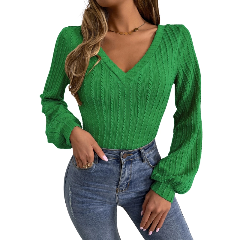 SWEATER MUJER MANGA OBISPO CUELLO V CANALE  CROP - 3