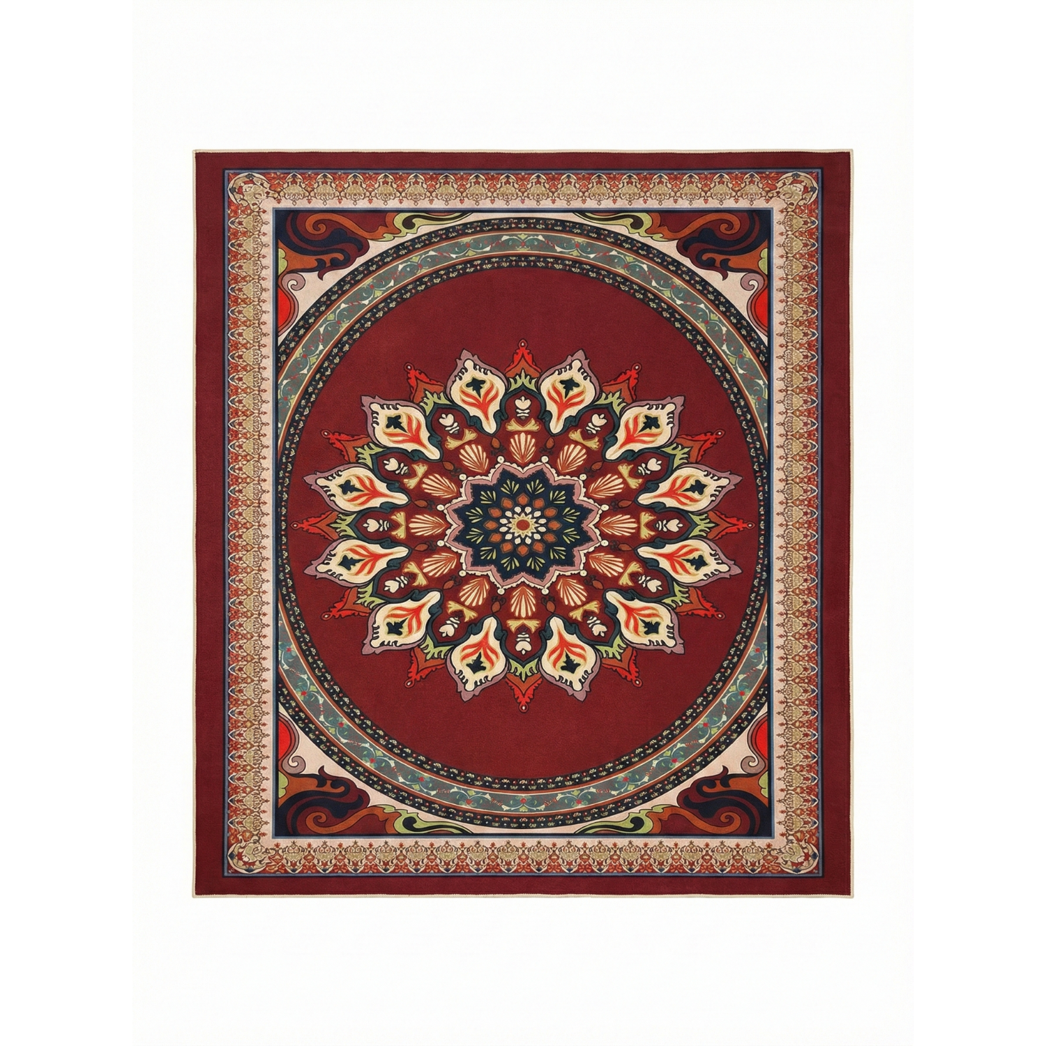 ALFOMBRA ANTIDESLIZANTE HOGAR 180X200 CM DECORATIVA INTERIOR - 4