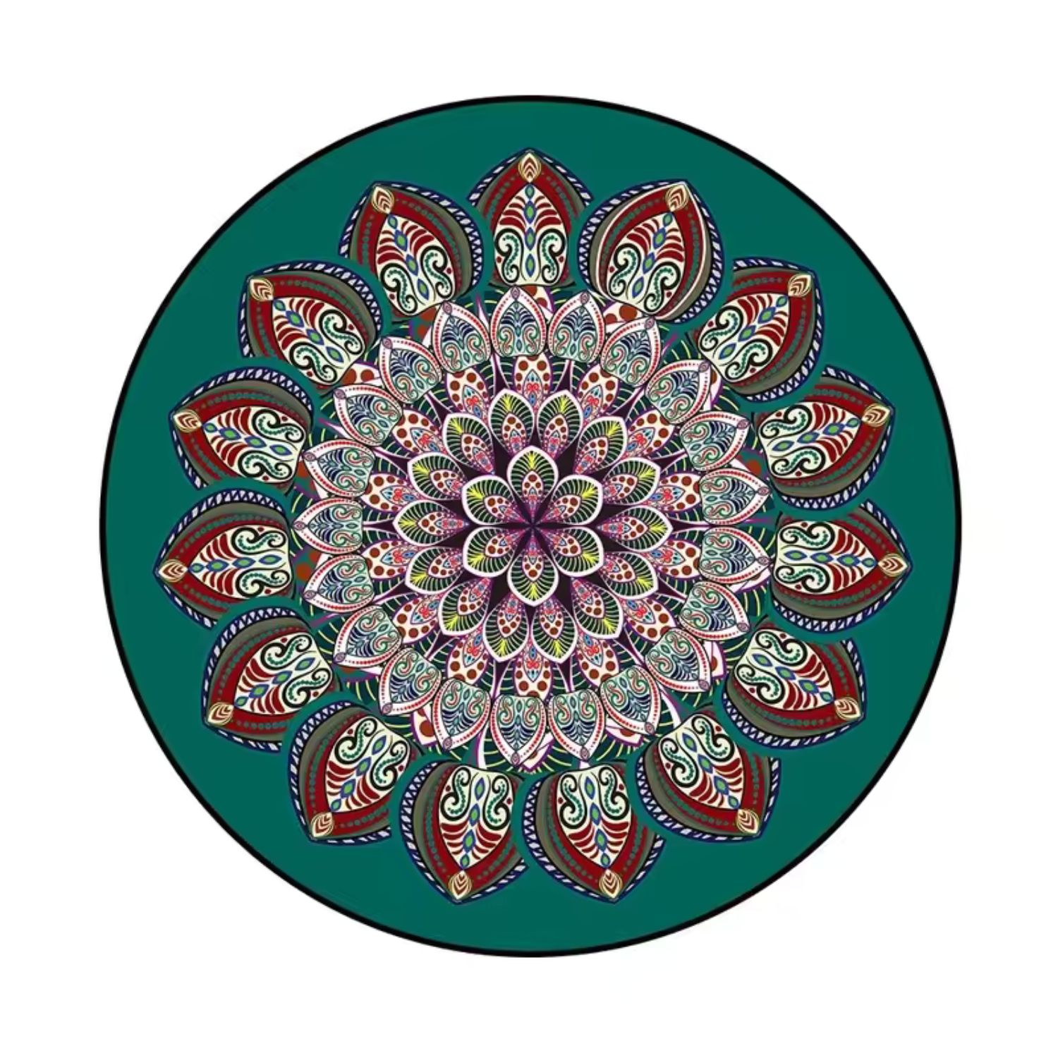 ALFOMBRA ANTIDESLIZANTE REDONDA 200 CM PISO HOGAR DECORATIVA - 3