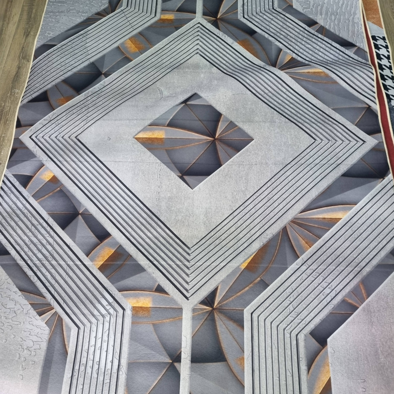 ALFOMBRA ANTIDESLIZANTE HOGAR 180X200 CM DECORATIVA INTERIOR - 4