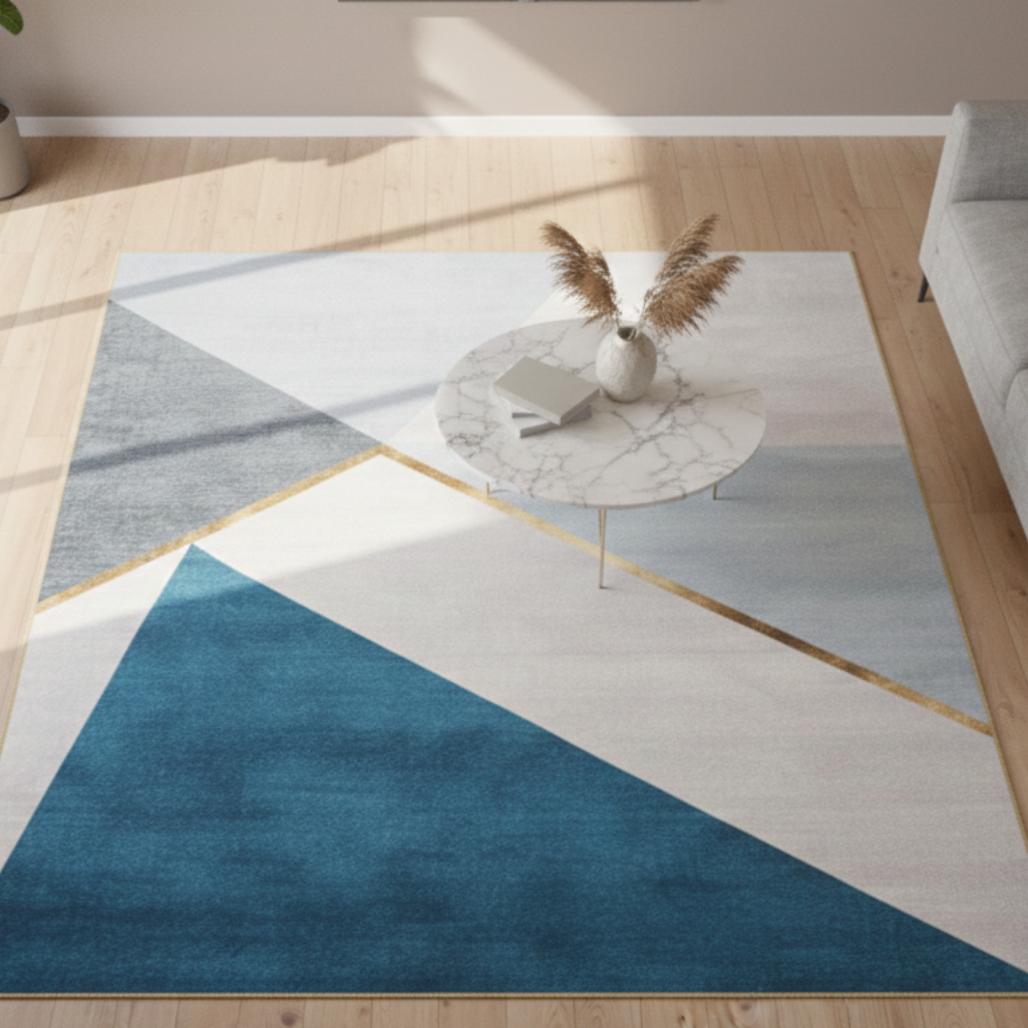 ALFOMBRA ANTIDESLIZANTE HOGAR 180X200 CM DECORATIVA INTERIOR - 1