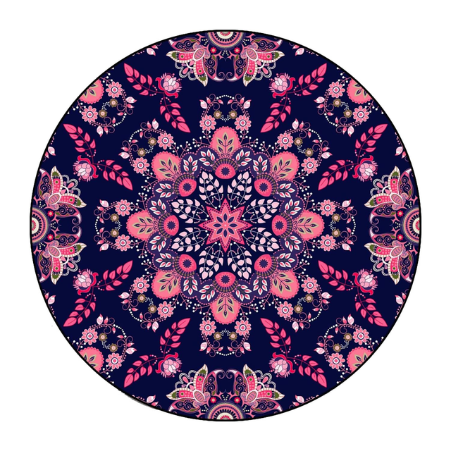 ALFOMBRA ANTIDESLIZANTE REDONDA 200 CM PISO HOGAR DECORATIVA - 1