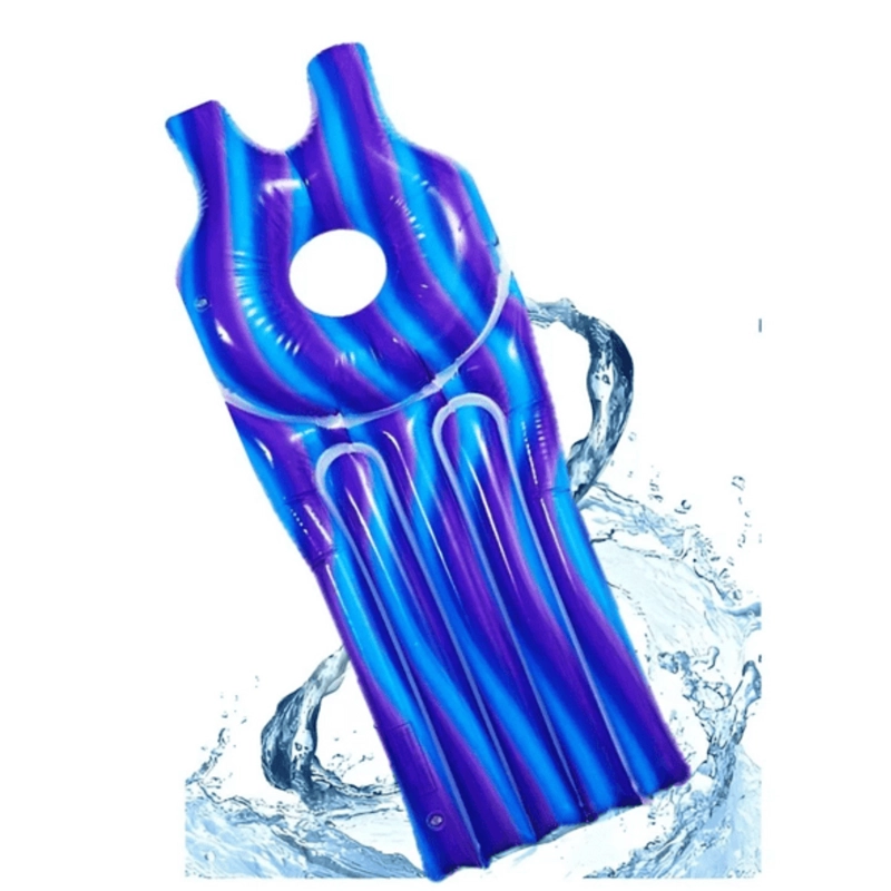 FLOTADOR INFLABLE TIPO TABLA COLCHONETA PISCINA Y PLAYA 180X57 CM AZUL - 1