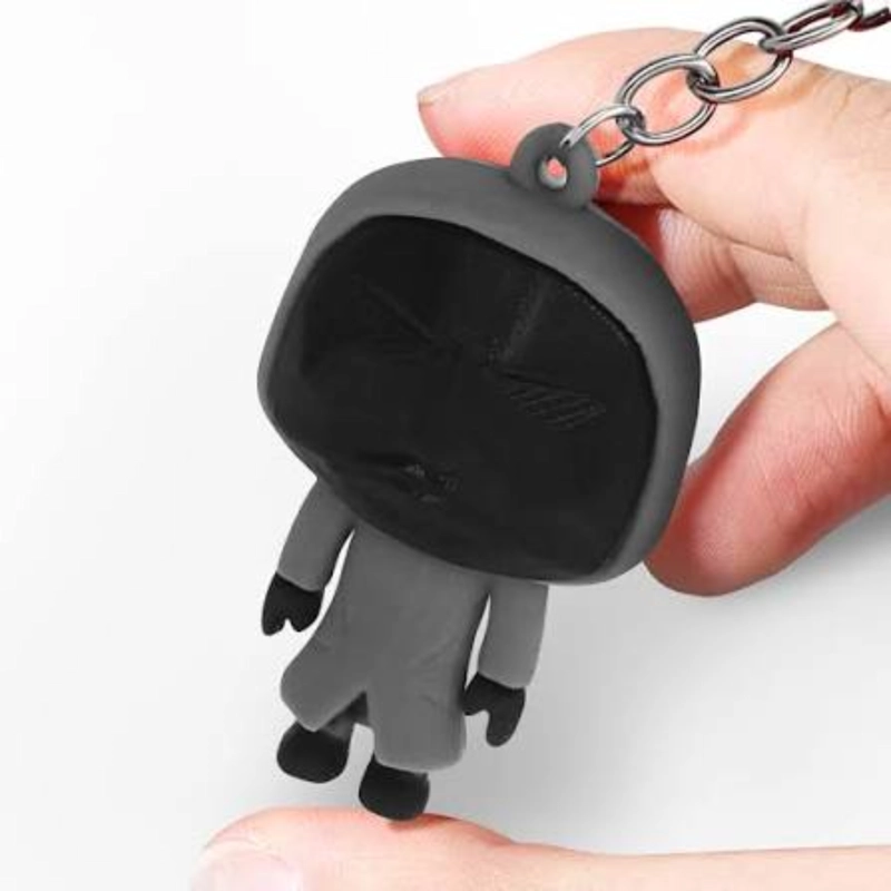 LLAVERO DE SILICONA 3D EL JUEGO DEL CALAMAR FIGURA MASCARA NEGRA - 4