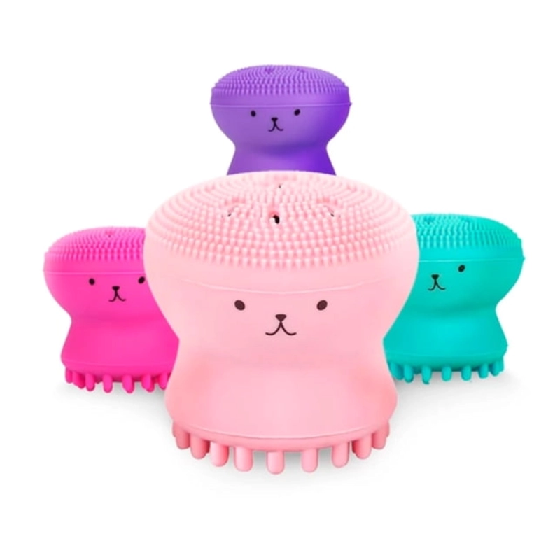 PACK 3 CEPILLOS FACIALES SILICONA DISEÑO PULPO EXFOLIANTE LIMPIEZA - 4