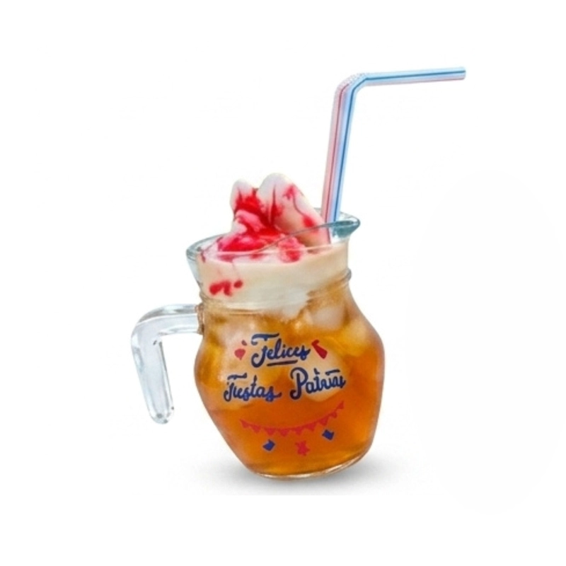 JARRA LORITO DE VIDRIO 500 ML PARA TERREMOTO FIESTAS PATRIAS - 9