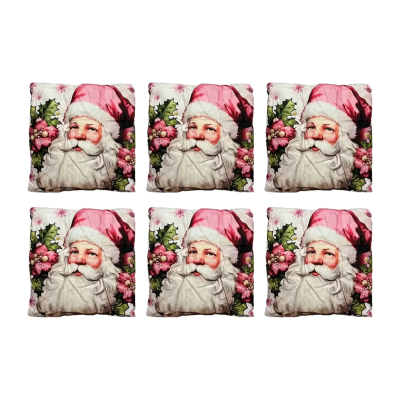 SET 6 COJINES DE SILLA NAVIDEÑOS ACOLCHADOS 45X45 CM PERSONAJES - 3