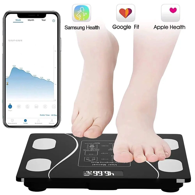 PESA DIGITAL AVANZADA 180KG 79 ANALISIS COMPOSICION CORPORAL BLUETOOTH - 3