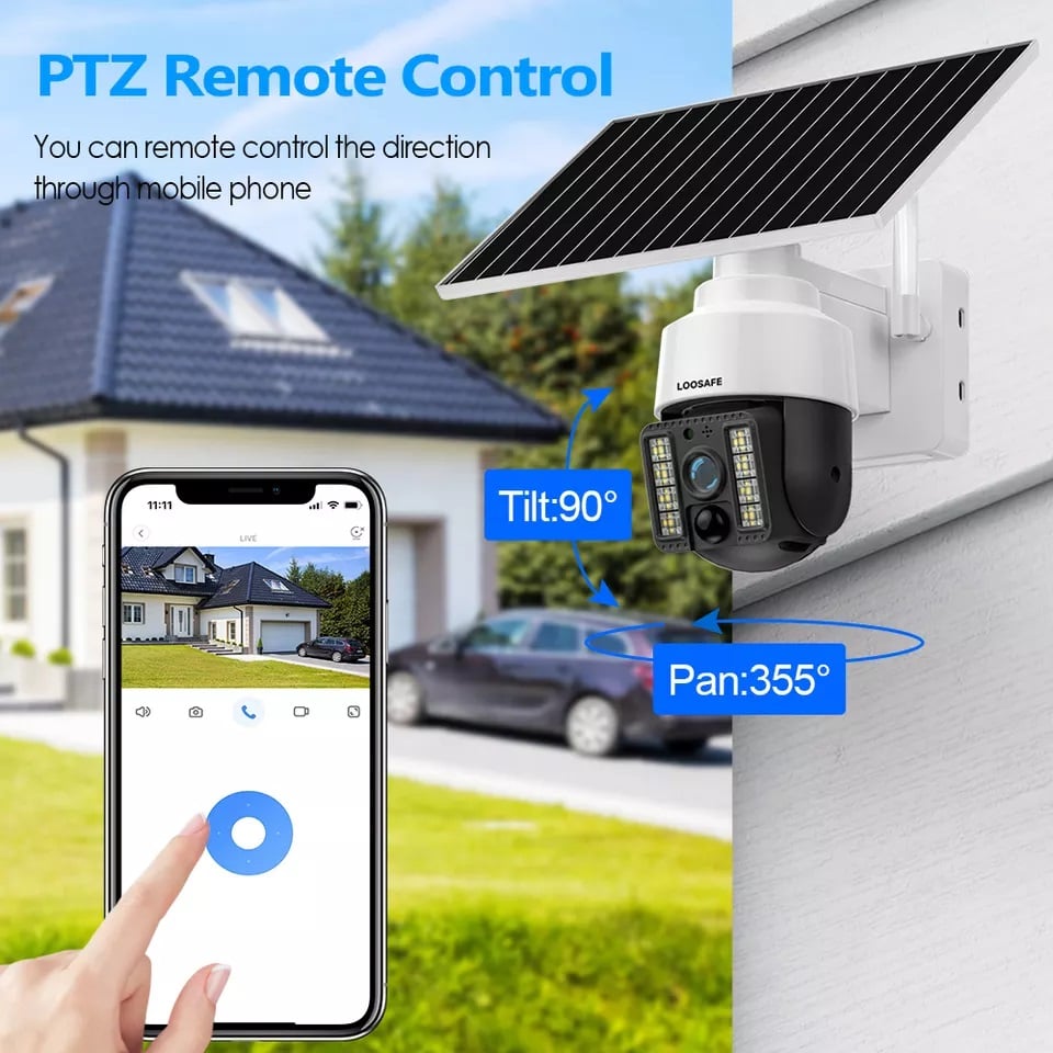 CÁMARA INTELIGENTE WIFI PANEL SOLAR OUTDOOR MOTORIZADA FULL HD 360° - 4