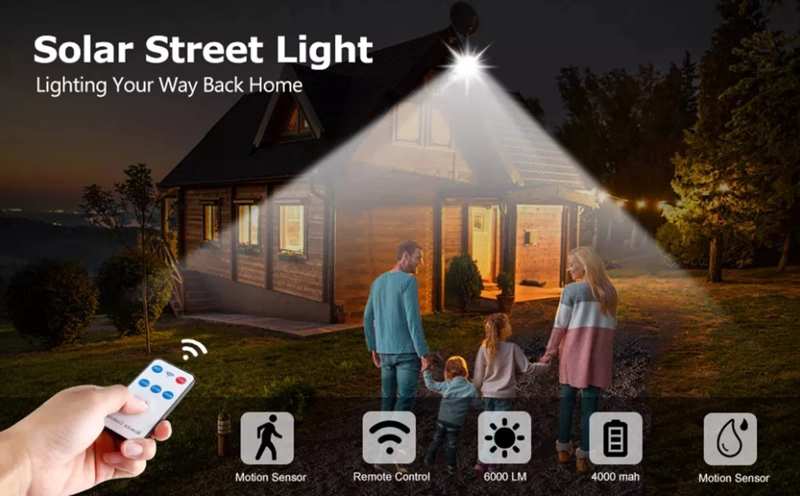 LUZ LED INTELIGENTE CON PANEL SOLAR CONTROL REMOTO Y SENSOR MOVIMIENTO - 3
