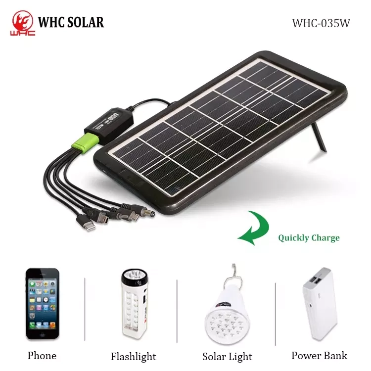 PANEL SOLAR PORTÁTIL CARGADOR MÚLTIPLE 35W - 1