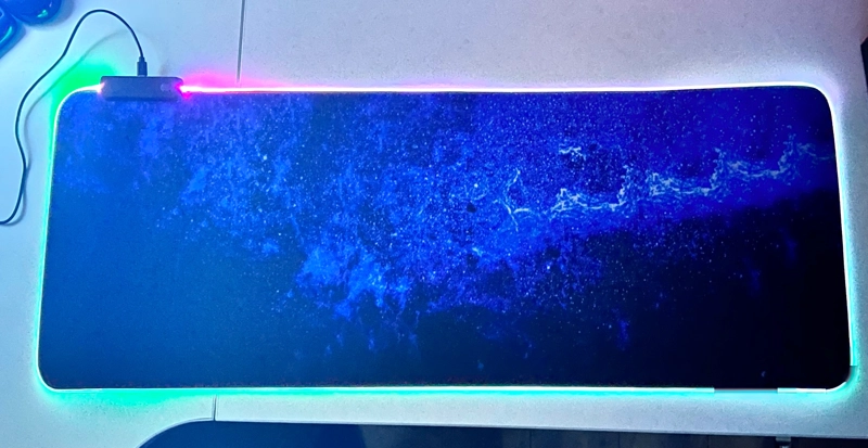 MOUSEPAD GAMER LED RGB USB 80X30CM - 3