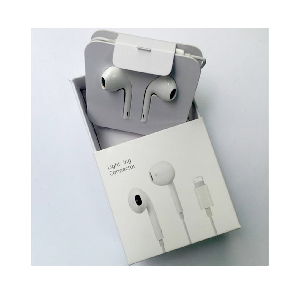 AUDÍFONOS MANOS LIBRES LIGHTNING EARPHONES IPHONE CONECTOR - 1