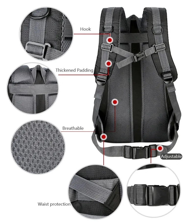 MOCHILA MULTIFUNCIONAL OUTDOOR IMPERMEABLE PARA NOTEBOOK Y VIAJES - 5