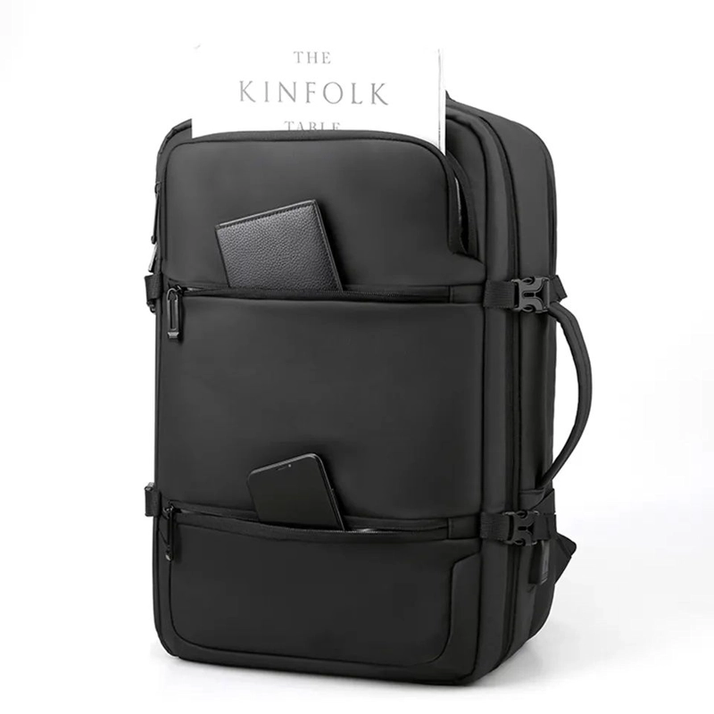 MOCHILA MULTIFUNCIONAL DE VIAJE, ESTUDIO O NEGOCIOS IMPERMEABLE CON PUERTO USB 37 LITROS POLIESTER - 5