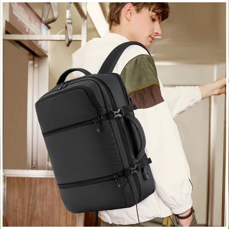MOCHILA MULTIFUNCIONAL DE VIAJE, ESTUDIO O NEGOCIOS IMPERMEABLE CON PUERTO USB 37 LITROS POLIESTER - 7
