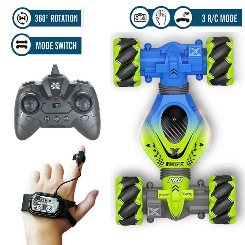 AUTO CONTROL REMOTO 3 MODOS SENSOR MOVIMIENTO CONTROL Y MANO VERDE - 2