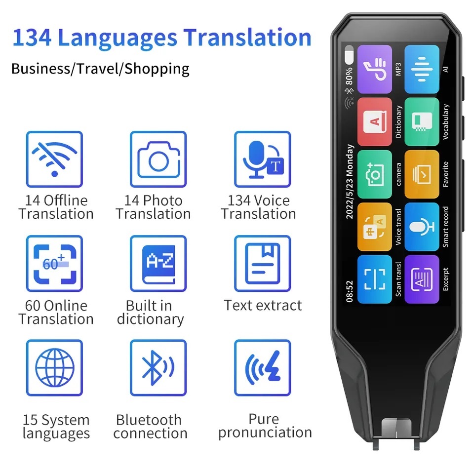 TRADUCTOR INTELIGENTE DE BOLSILLO PARA 150 IDIOMAS CON ESCÁNER INTEGRADO - 2
