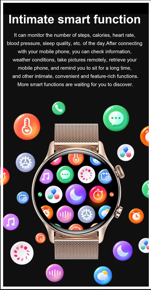 SMARTWATCH HK39 LUJO MUJER CONEXIÓN BLUETOOTH PANTALLA AMOLED - 6