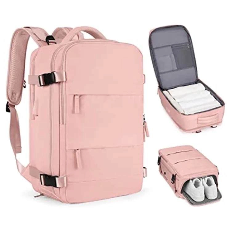 MOCHILA FEMENINA IMPERMEABLE DE GRAN CAPACIDAD CON PUERTO USB - 2