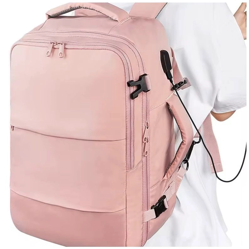 MOCHILA FEMENINA IMPERMEABLE DE GRAN CAPACIDAD CON PUERTO USB - 3