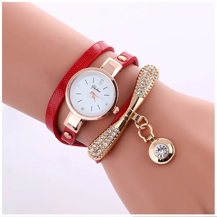 RELOJ MUJER CUARZO LUJO PERSONALIZADO ES CON INCRUSTACIONES Y PULSERA - 4