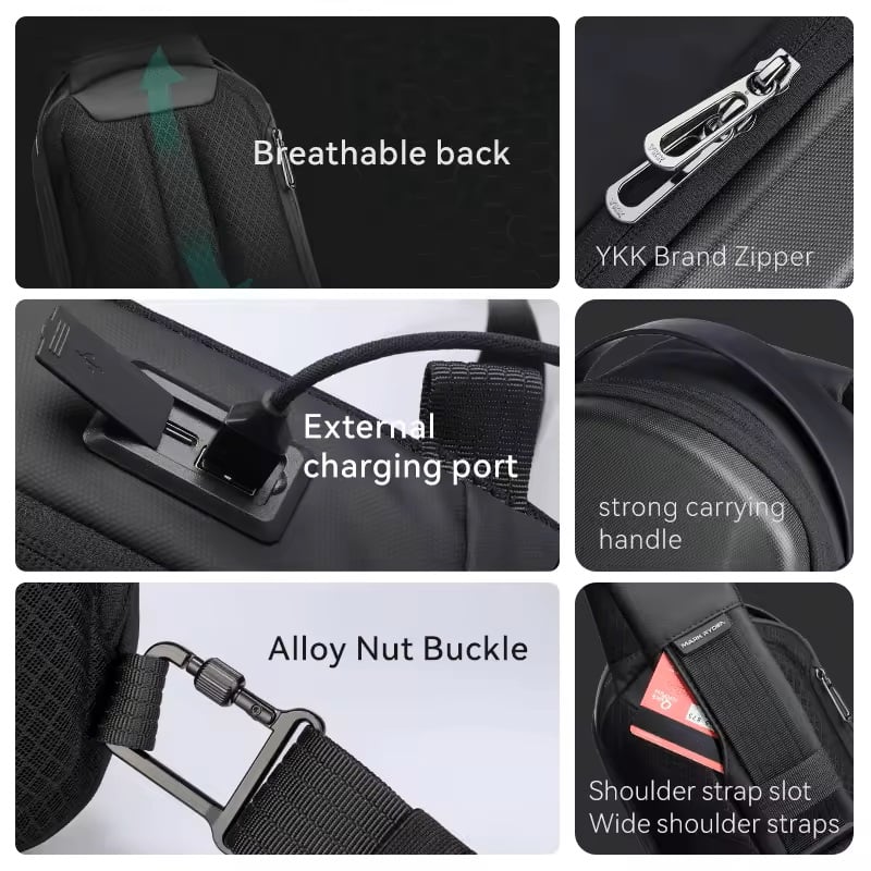 BOLSO ANTIRROBO MULTIFUNCIONAL PARA VIAJES Y OFICINA IMPERMEABLE - 6