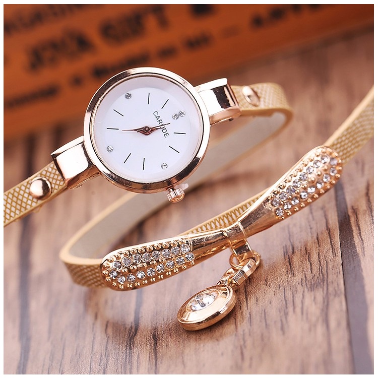 RELOJ MUJER CUARZO LUJO PERSONALIZADO ES CON INCRUSTACIONES Y PULSERA - 4