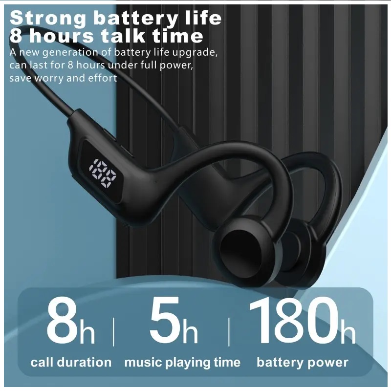 AUDÍFONOS INALÁMBRICOS BLUETOOTH OPEN-EAR BONE CONDUCTION IPX-5 KS38 - 3