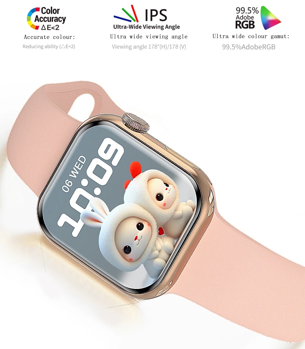 SMARTWATCH IW9 MINI ROSADO BLUETOOTH 50 MONITOREO INTEGRAL SALUD - 2