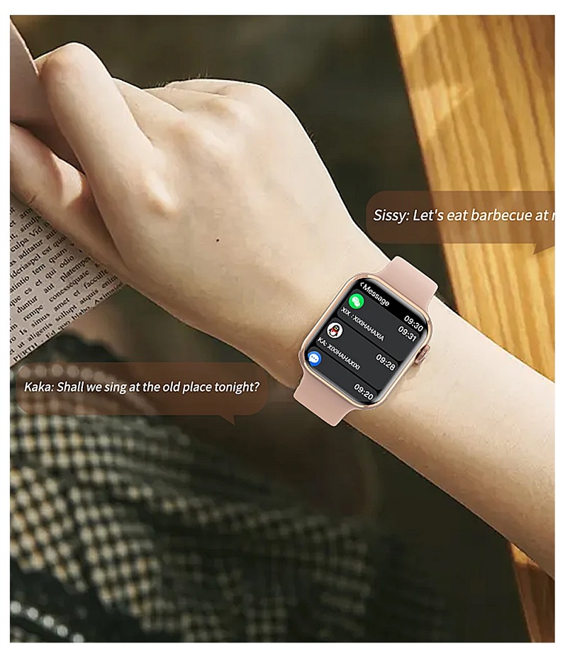 SMARTWATCH IW9 MINI ROSADO BLUETOOTH 50 MONITOREO INTEGRAL SALUD - 5