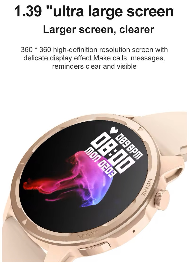 SMARTWATCH ELEGANTE 360X360 MONITOREO SALUD COMPATIBLE IOS ANDROID - 6