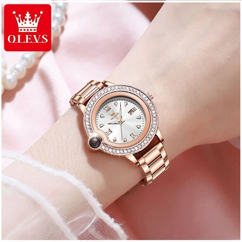 RELOJ DE PULSERA DE LUJO PARA MUJER CON INCRUSTACIONES BRILLANTES - 2