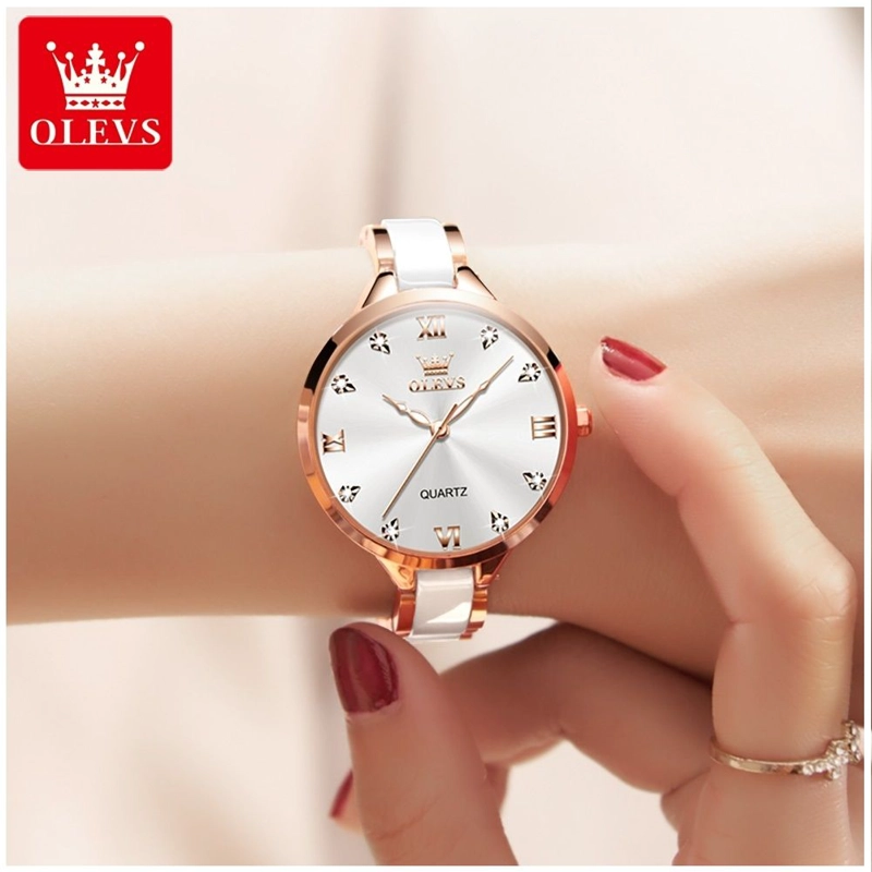 RELOJ DE MUJER ELEGANTE DE CUARZO CORREA DE CERAMICA ACERO INOXIDABLE - 1