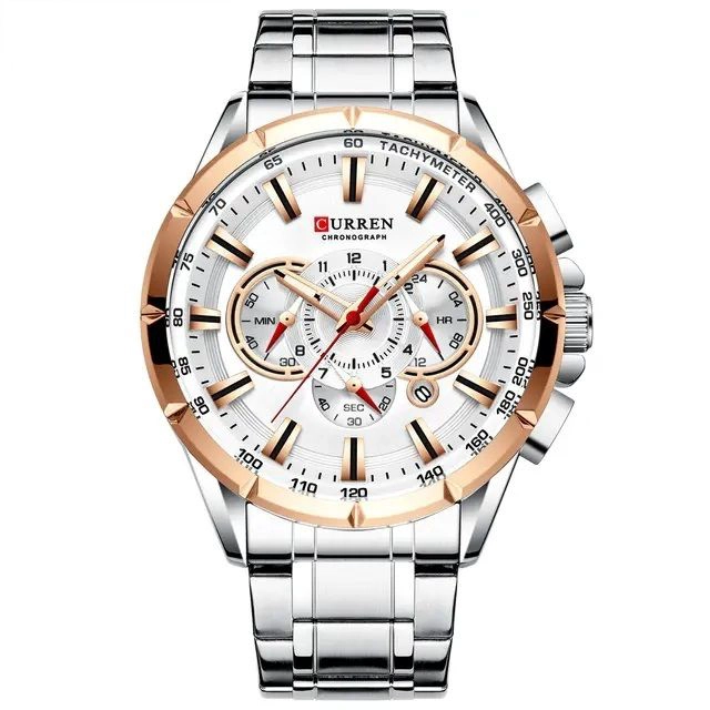 RELOJ CRONOGRAFO PARA HOMBRE DEPORTIVO CASUAL EN ACERO INOXIDABLE - 2