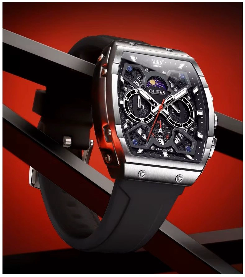 RELOJ DE HOMBRE DEPORTIVO ELEGANTE MULTIFUNCIONAL FASE LUNAR - 7