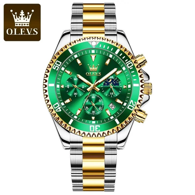 RELOJ CRONOGRAFO DEPORTIVO DE LUJO PARA HOMBRE ACERO INOXIDABLE - 4